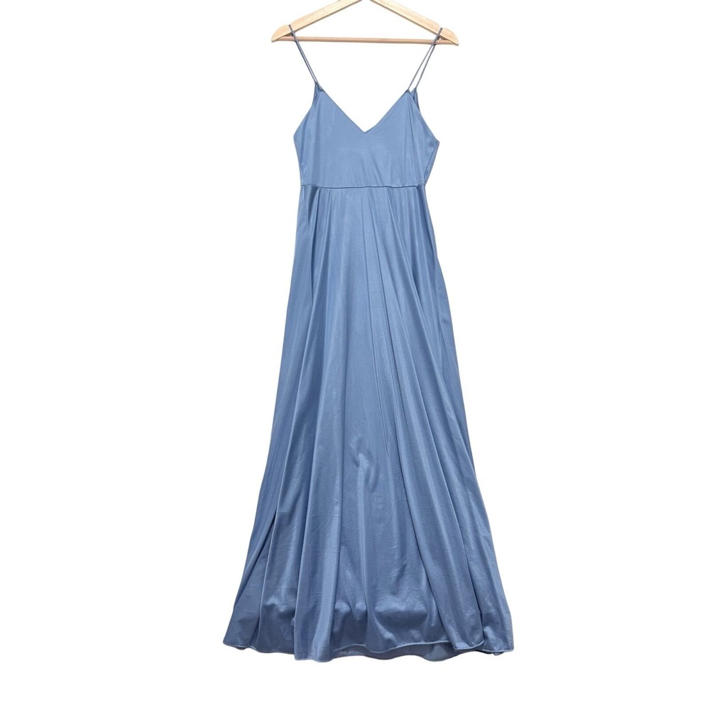 Vintage Lily of France Blue Lace Peignoir Set Robe & Nightgown Lingerie Small - Picture 5 of 9